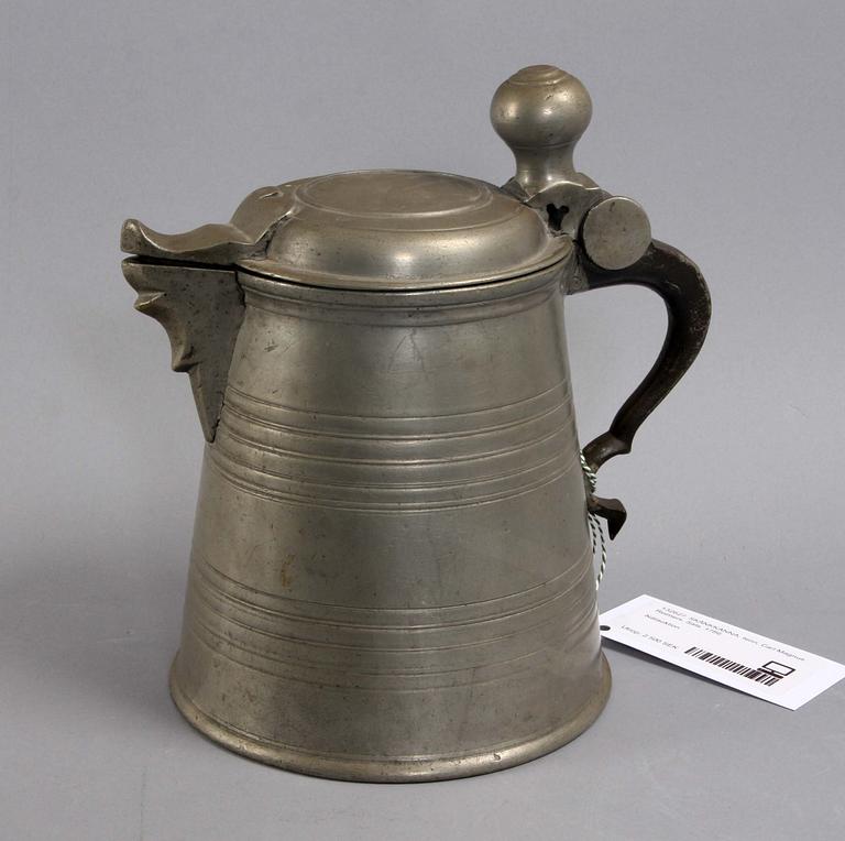 SKÄNKKANNA, tenn, Carl Magnus Reimers, Sala, 1786.