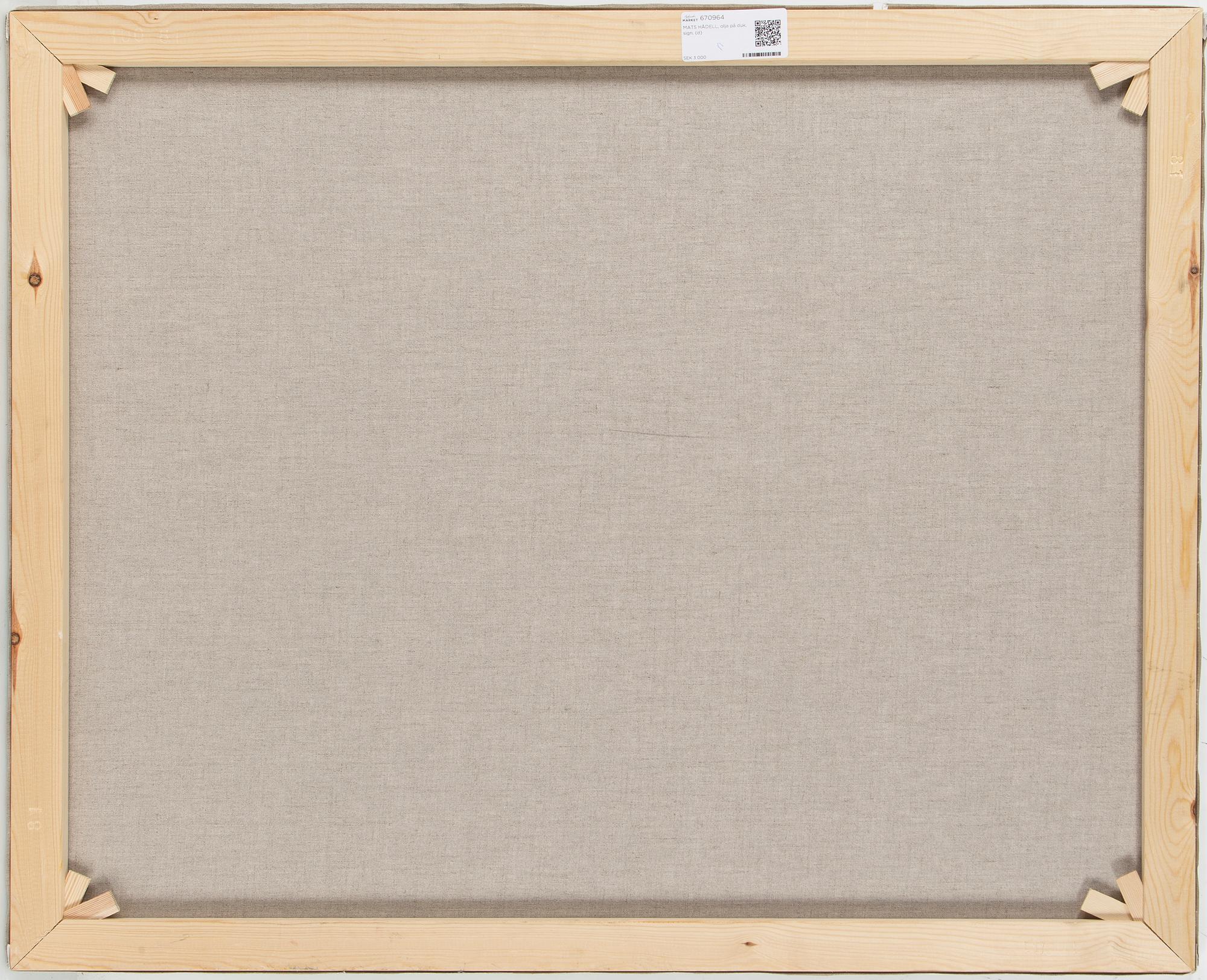 MATS HÅDELL, olja på duk, signerad.