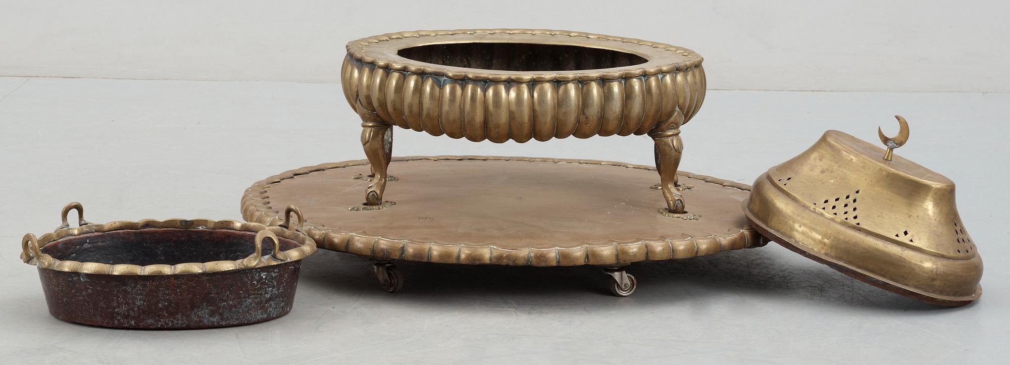 KOLBEHÅLLARE, mässing, orientaliskt, 1800/1900-tal.