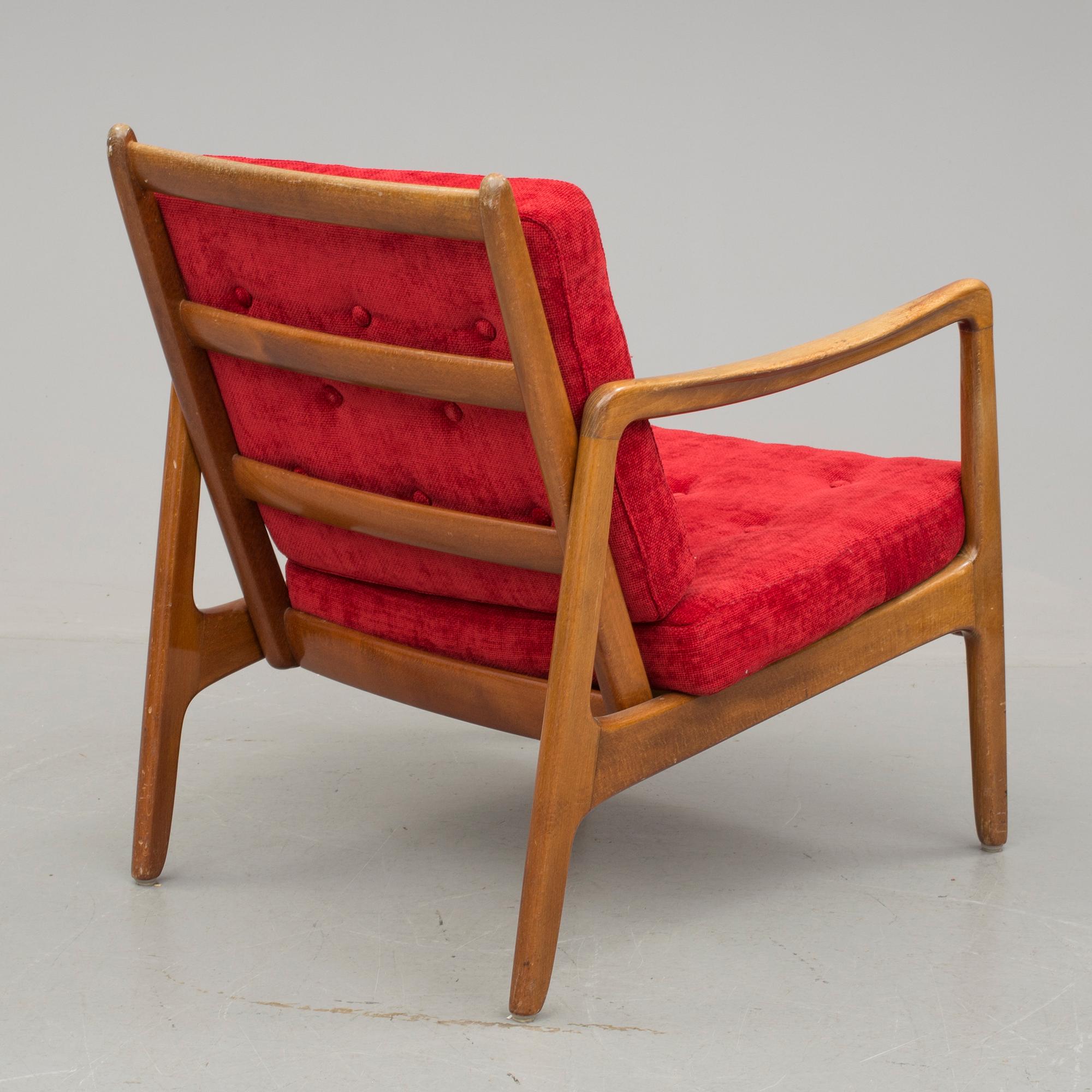 FÅTÖLJ, Ole Wanscher, France Daverkosen, 1900-talets andra hälft.