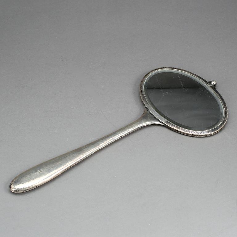 HANDSPEGEL, silver, C G Hallberg, Stockholm 1920.