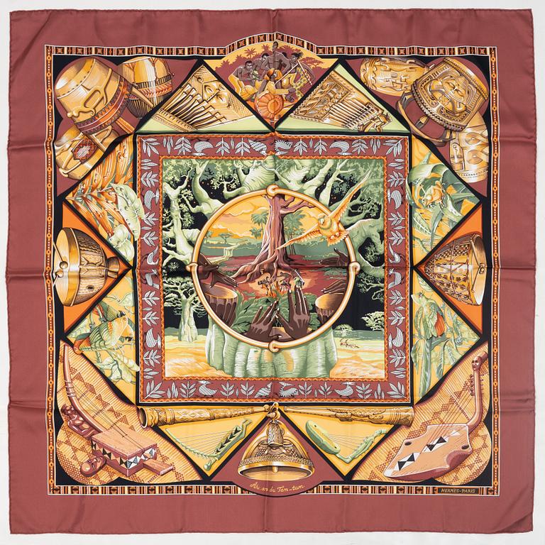 Hermès, scarf "Au Son du Tam-Tam".