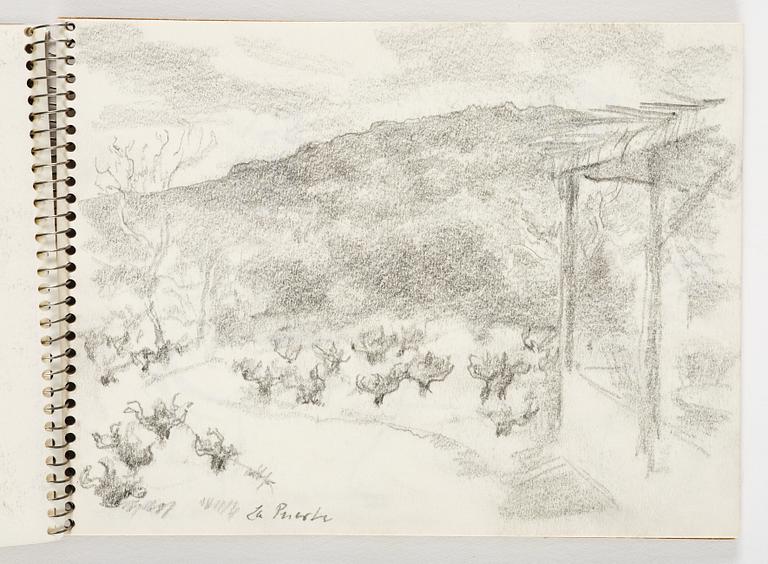 Lotte Laserstein, 4 skissböcker med blyertsteckningar.