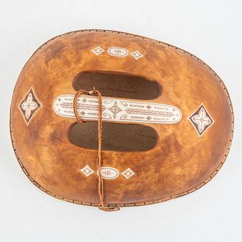 Lars Levi Sunna, a ceremonial drum, signed LL Sunna.