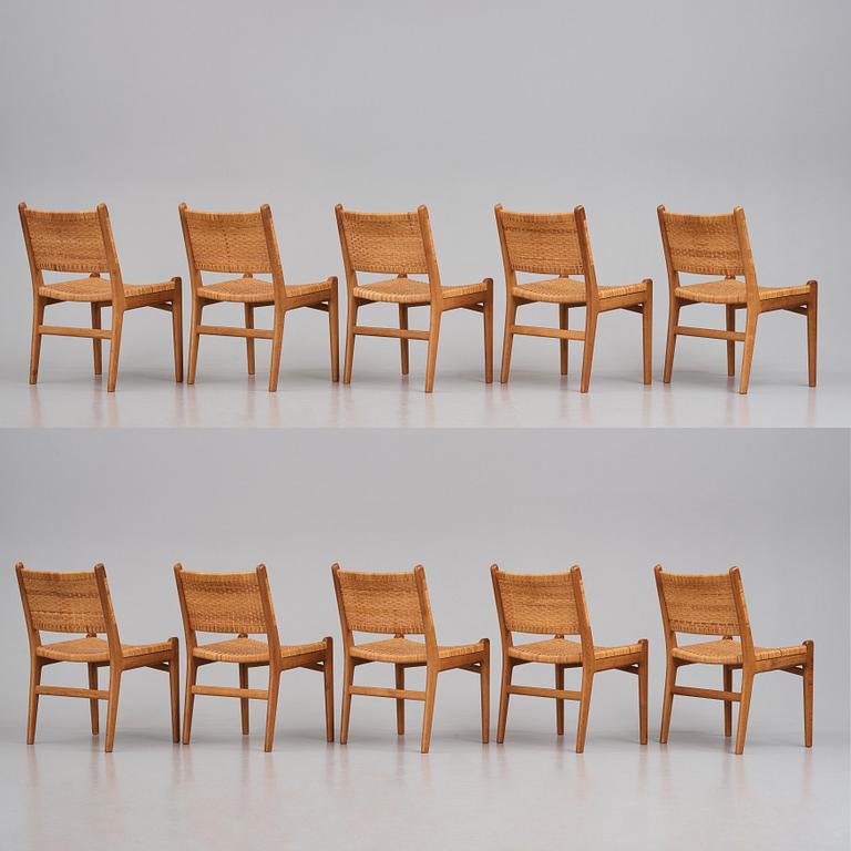 Hans J. Wegner, stolar, 10 st "CH31", Carl Hansen & Son, Danmark 1950-tal.