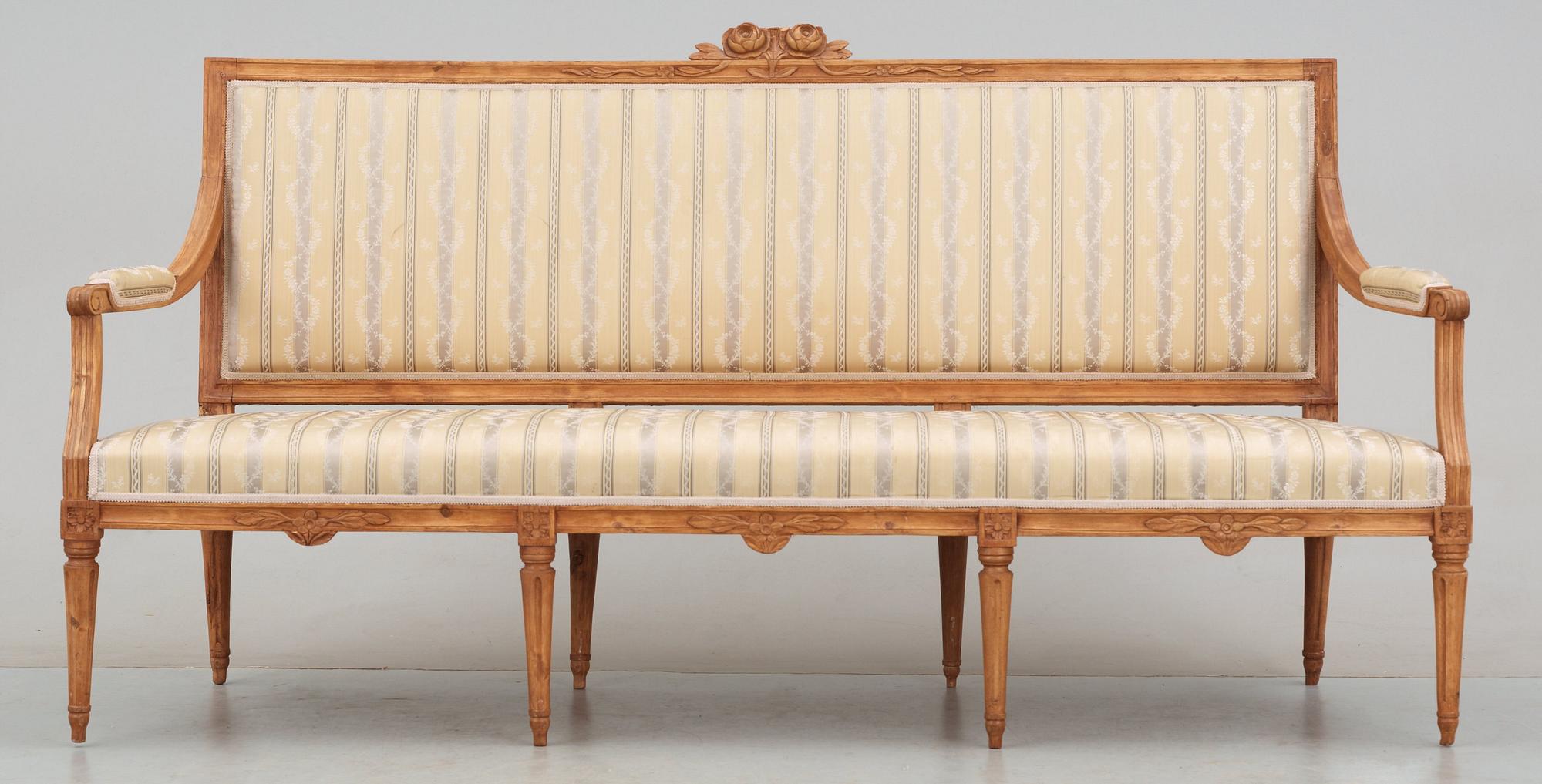 SALONGSGRUPP, tre delar. Gustaviansk, 1700-talets slut.