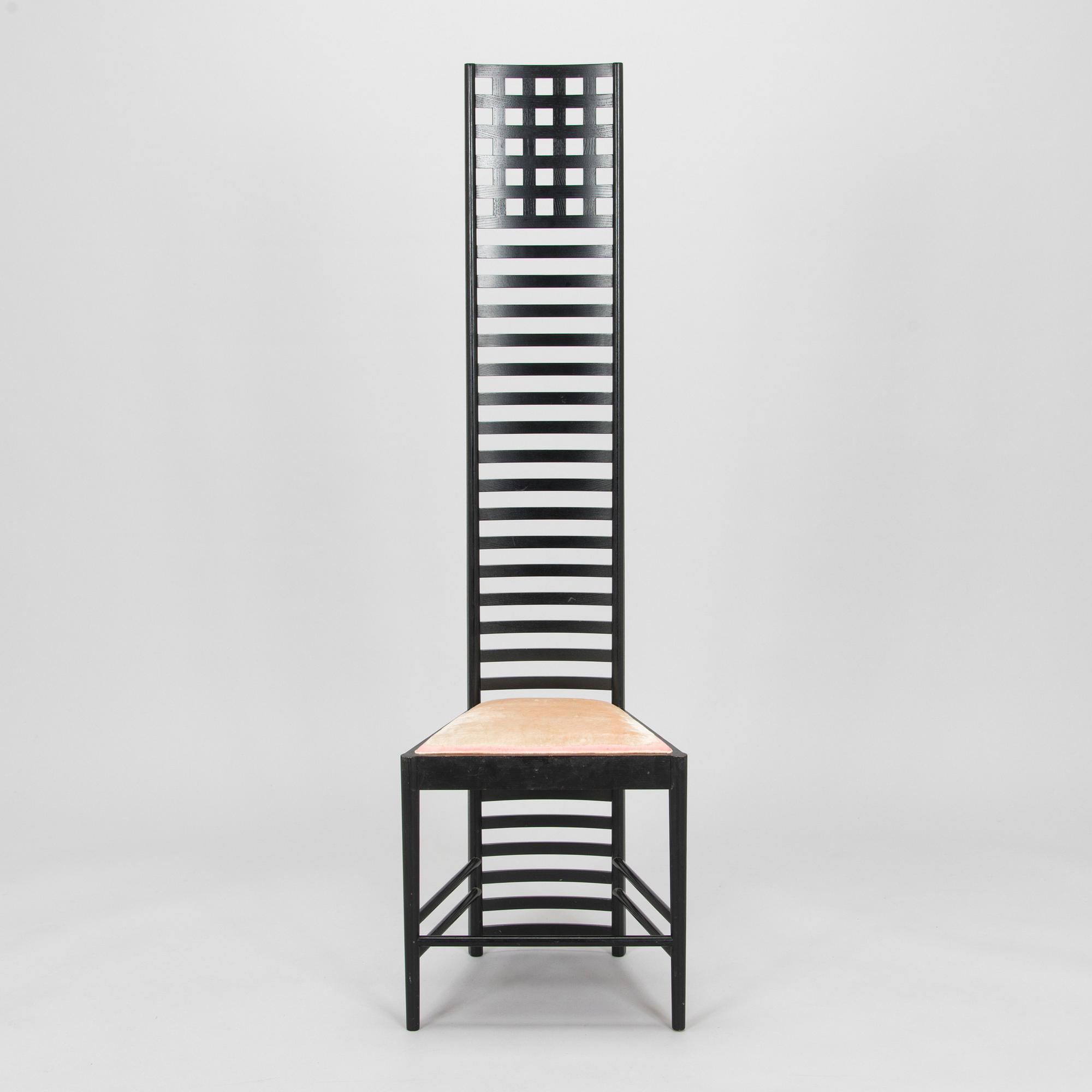 Charles Rennie Mackintosh, A 'Hill house 1' chair for Cassina, signed and numbered.