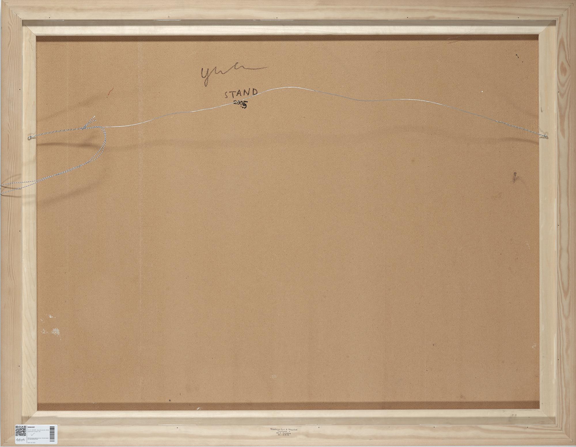 YLVA CEDER, oil on panel, 2005, signed on verso.