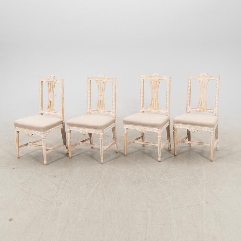 A set of seven late gustavian chairs from the first half of the 19th century Lindome.