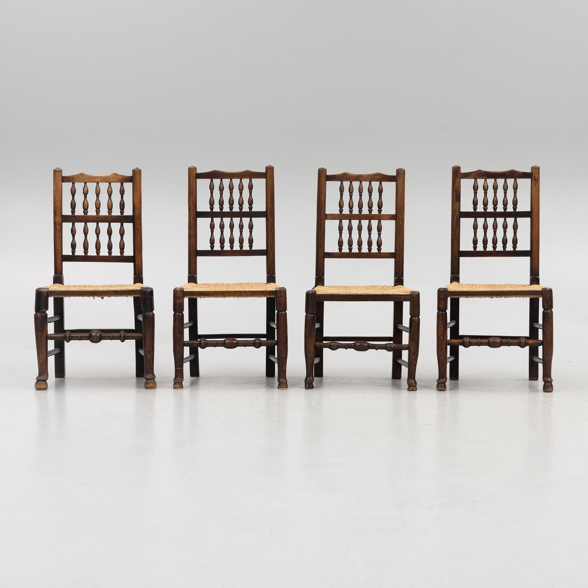 A set of four chairs, France, 18th century/early 19th century.