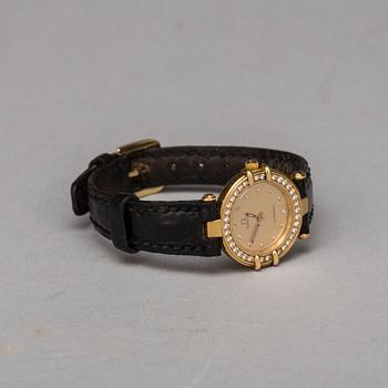 OMEGA, Constellation, quartz, guld/stål med åttkantslipade diamanter, ca 1990-tal.