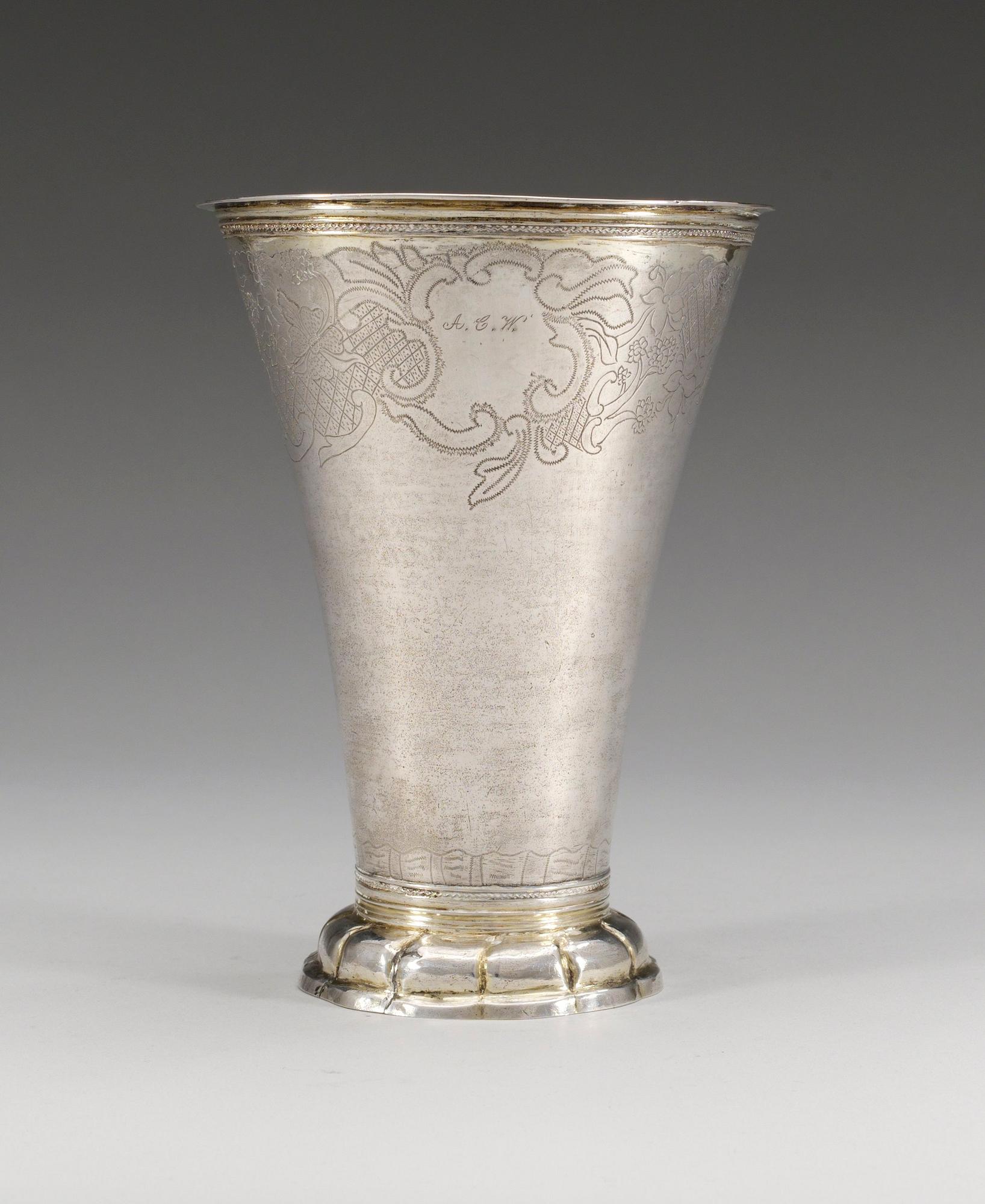 BÄGARE, silver, stämplad Berndt Johan Eschenburg (verksam 1762-1767(-82)), Enköping 1759.