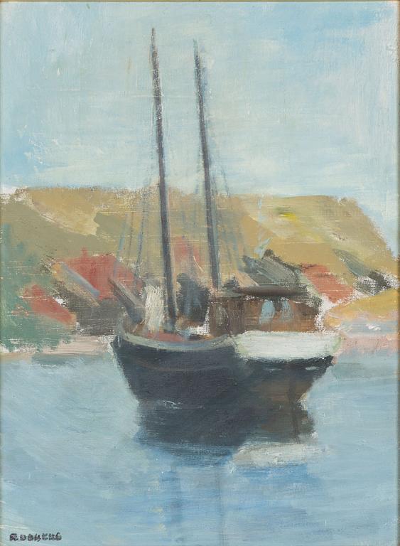 Gustav Rudberg, A Ship at Anchor.