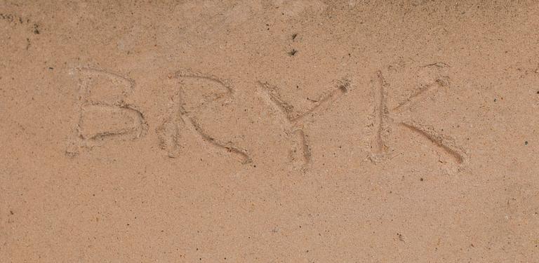 RUT BRYK, KERAMIKRELIEFER, ETT PAR. Sign. Bryk.