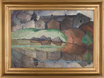 Alvar Cawén, Landscape from Illby in Porvoo.