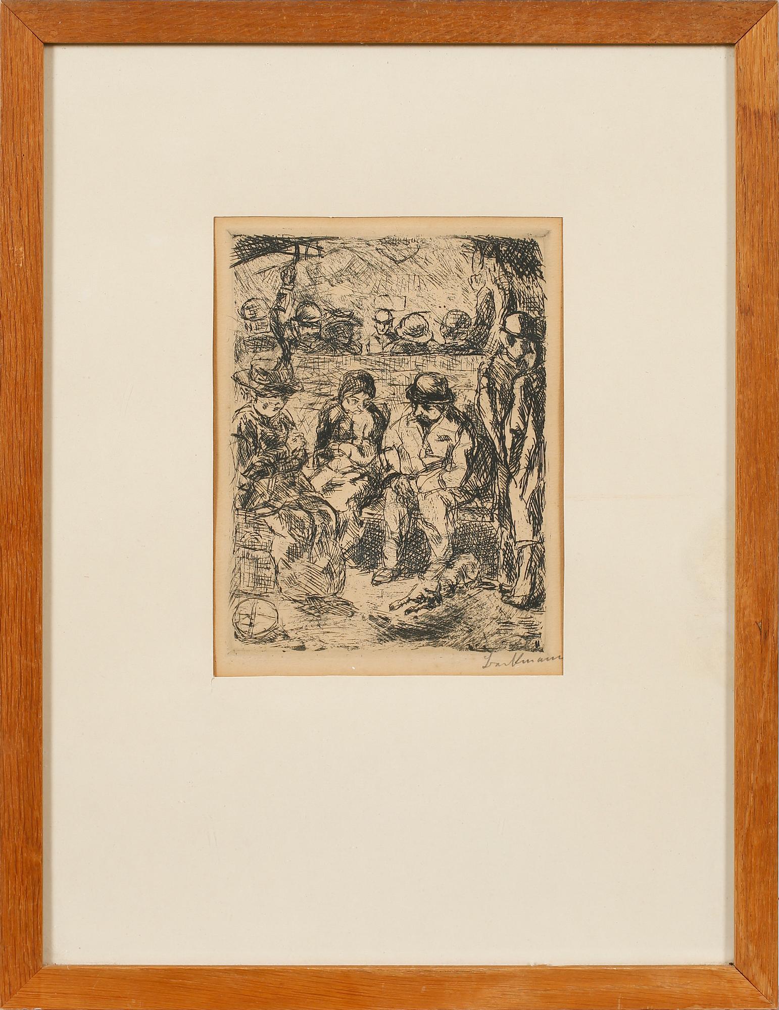 MAX BECKMANN, etching, signed.