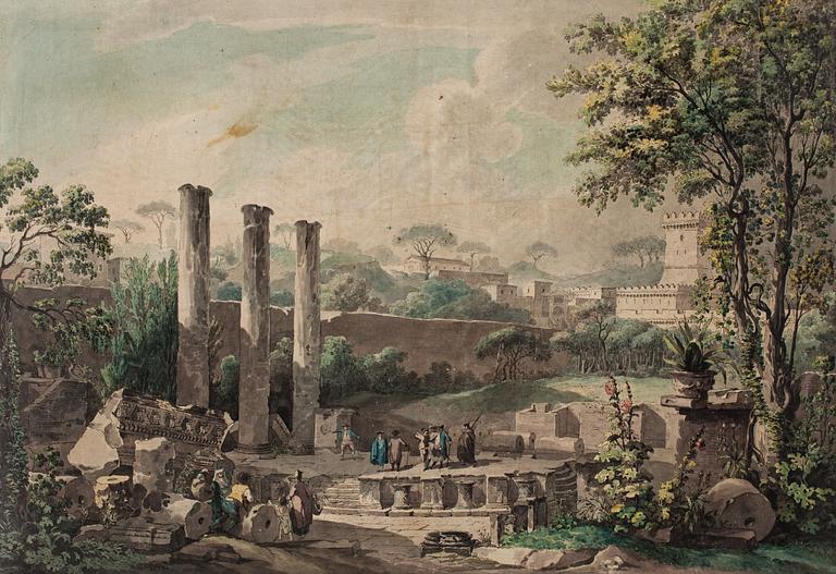 Louis Jean Desprez och Fransesco Piranesi, "Le "Temple de Sérapis" à Pouzzoles" och "Le Temple d'Isis à Pompéi".