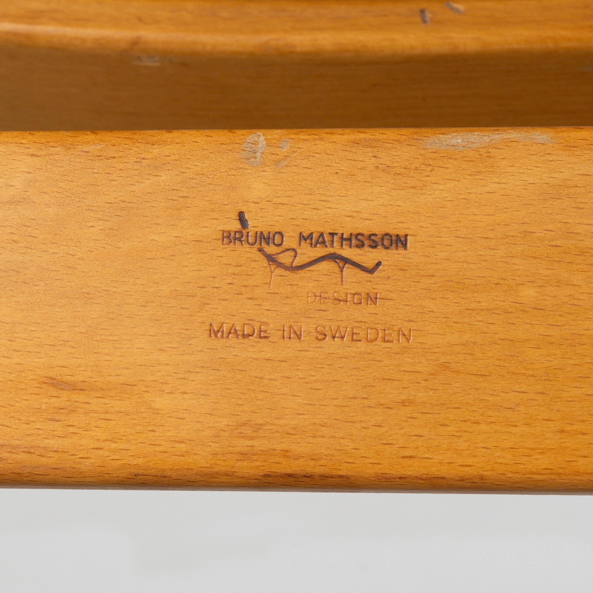 Bruno Mathsson, a lounge chair with footstool "Pernilla 1", Firma Karl Mathsson, Värnamo, circa mid-20th century.