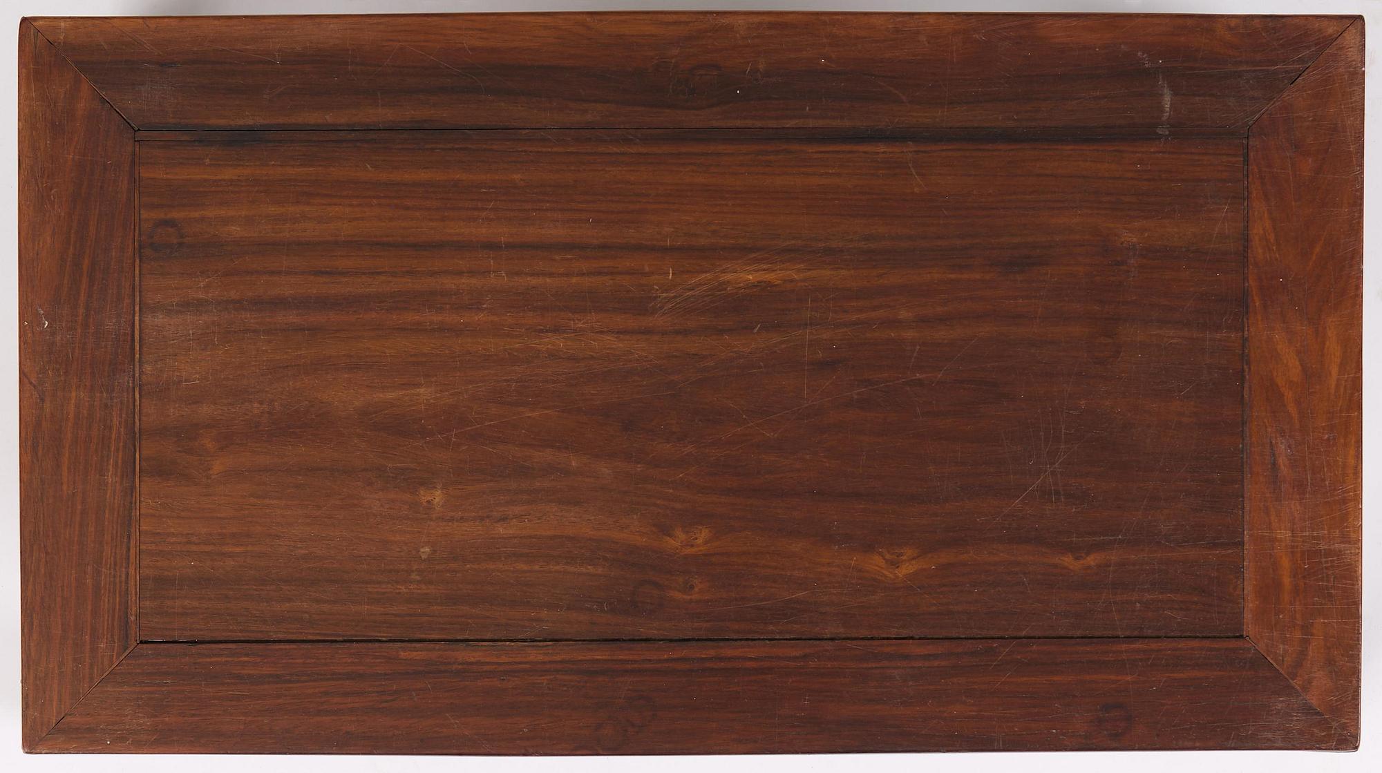 A Chinese hardwood kang table, late Qing dynasty.