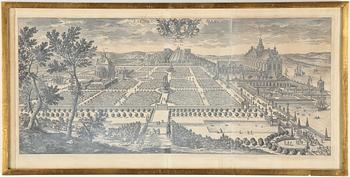 KOPPARSTICK, 2 st, ur "Suecia Antiqua et Hodierna", 17/1800-tal.