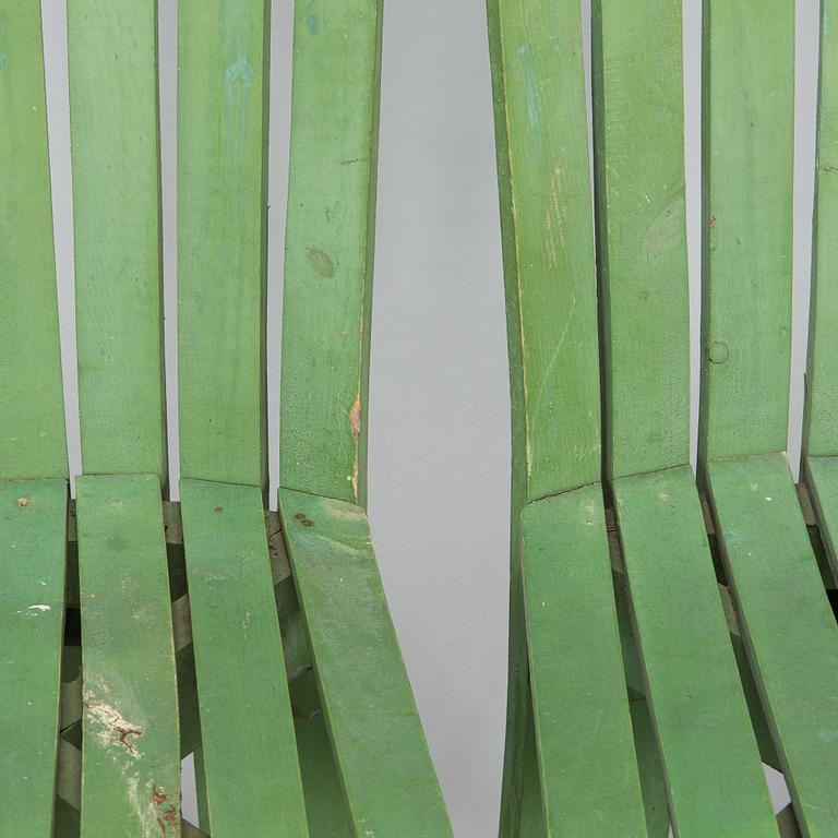 Alvar & Aino Aalto, Four early 1950s 'Aurinko' (Sun-serial) garden chairs, model 910  for O.Y. Huonekalu- ja Rakennustyötehdas A.B.