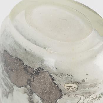 Snusflaska med propp, insidesmålad. Kina, 1900-tal.