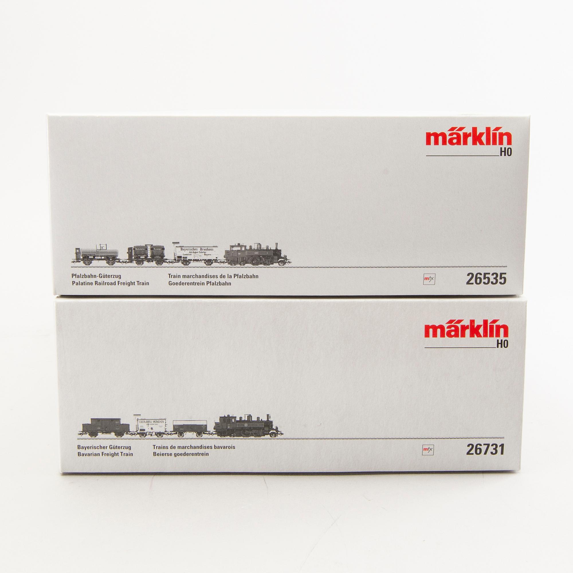 Two Märklin train sets, 26535 and 26731.