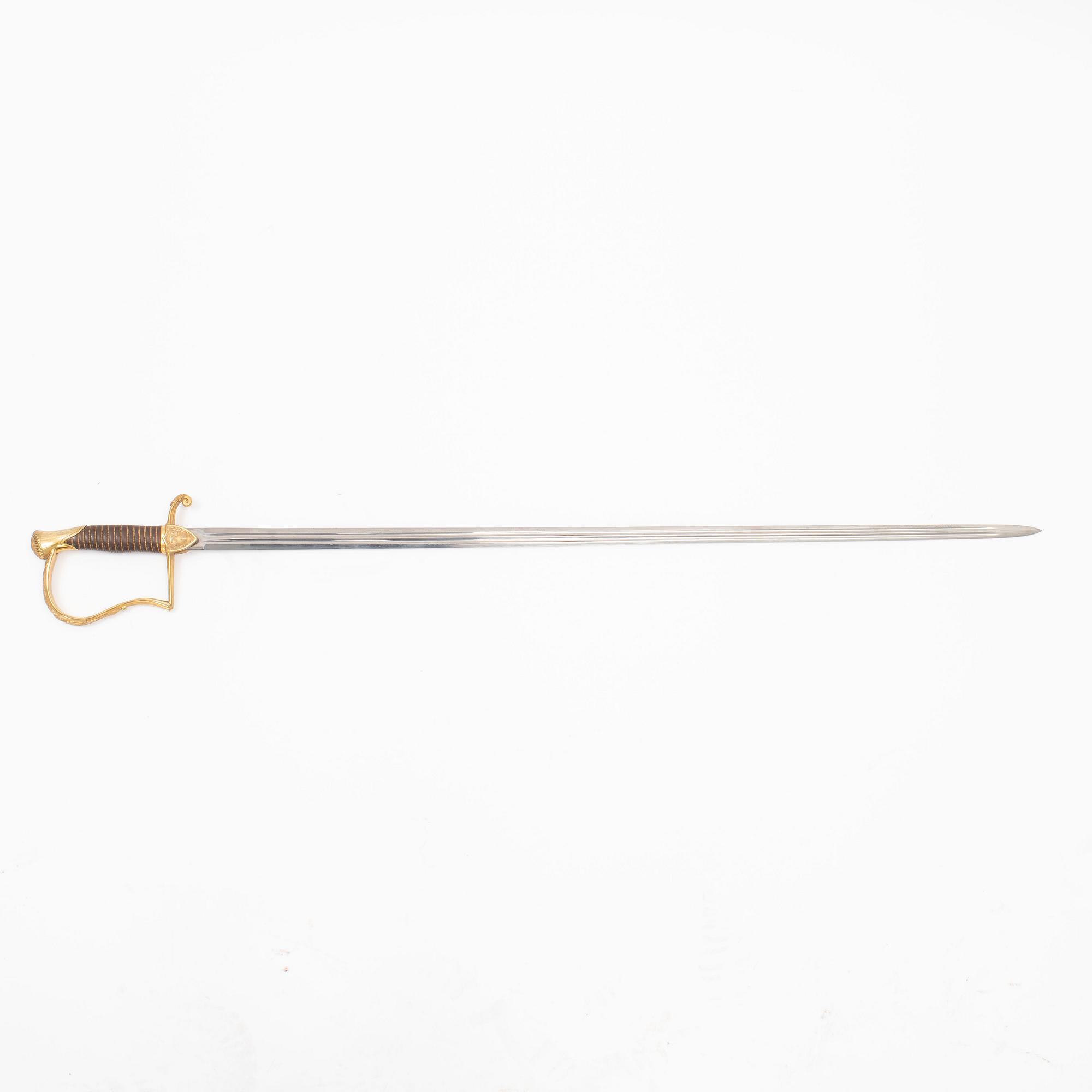Sabel svensk, m/1889 för officer, med balja.