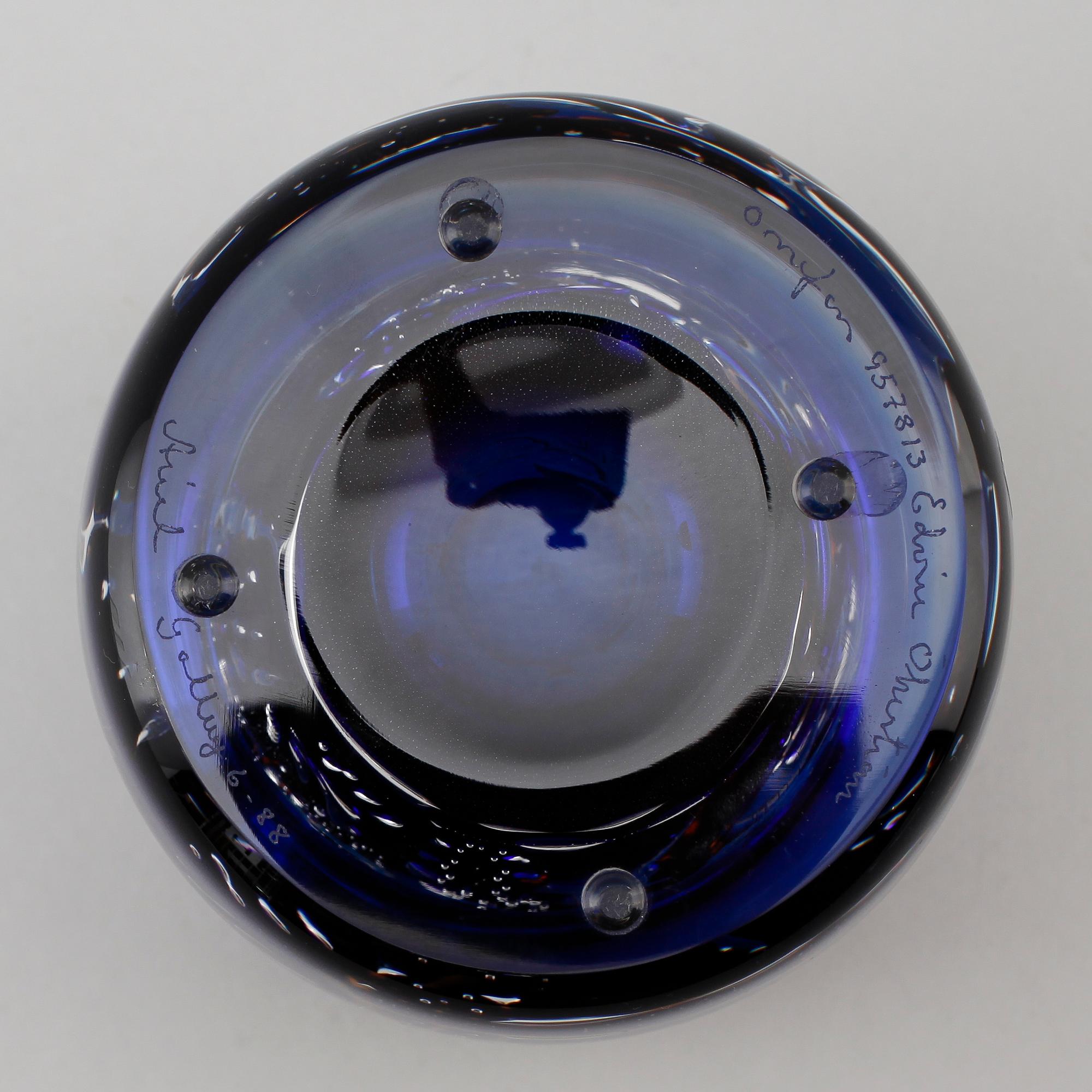 VAS, glas, "Gondoljären", ariel, Edvin Öhrström, Orrefors 1988.