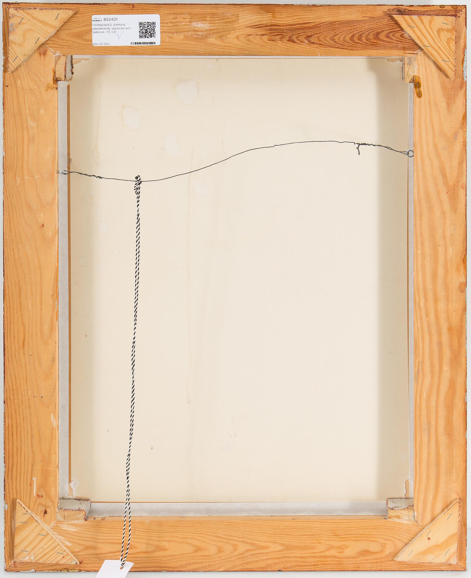 FERNANDEZ ARMAN, mixed media on paper.