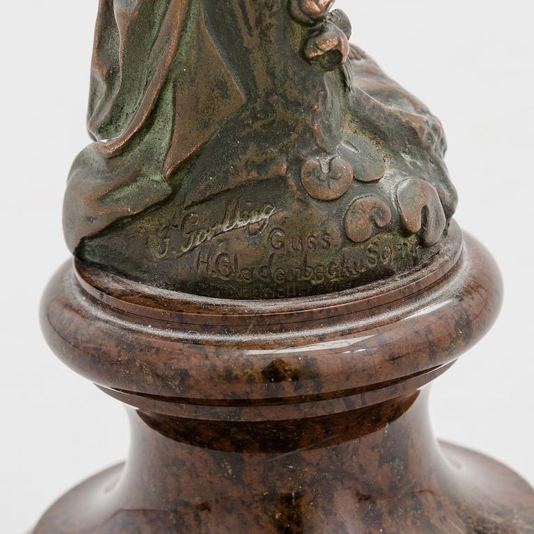 Felix Görling, a bronze sculpture, signed and marked H. Gladenbeck u. Sohn.
