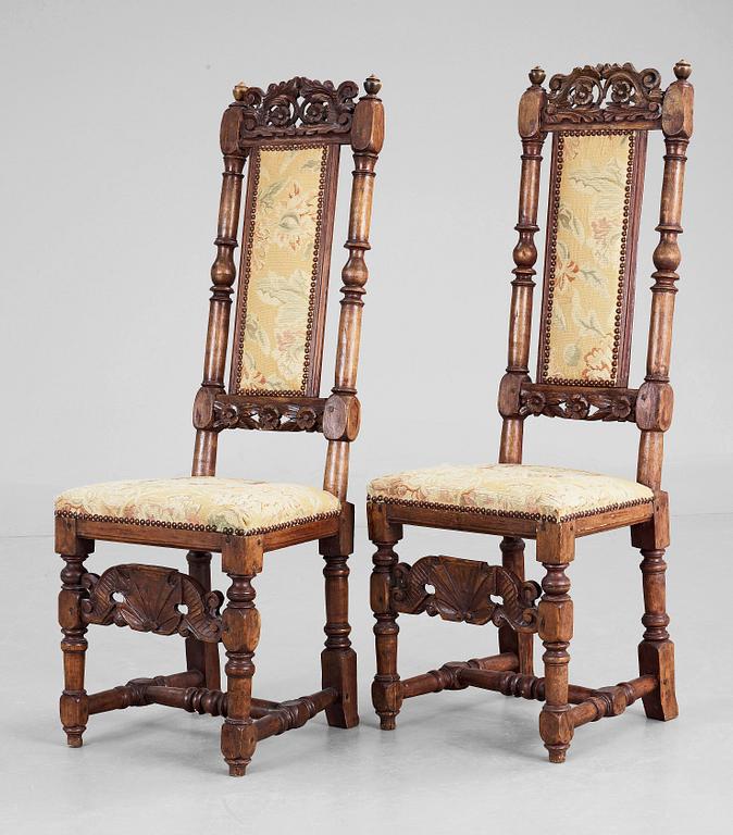 STOLAR, ett par, barock, 1700-talets början.
