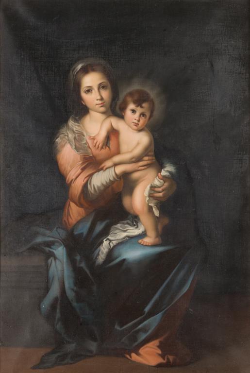 Okänd konstnär, efter Bartolomé Esteban Murillo, tidigt 1900-tal, olja på duk.