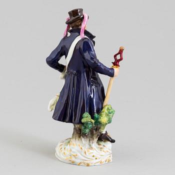 A Meissen porcelain figure of a man, circa 1900.