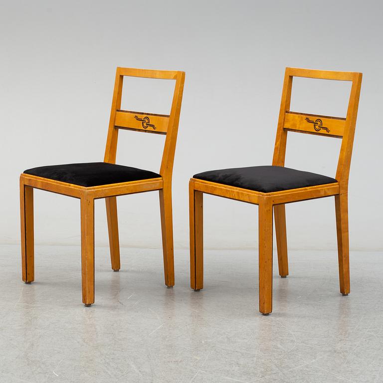 STOLAR, ett par, Art Déco, 1920-/30-tal.