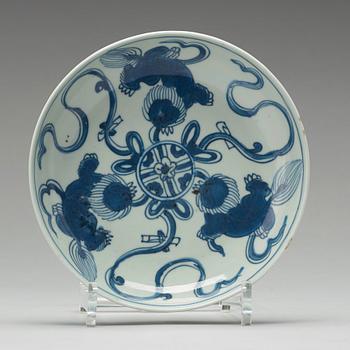 A set of nine blue and white dishes, Ming dynasty, Wanli (1572-1623).