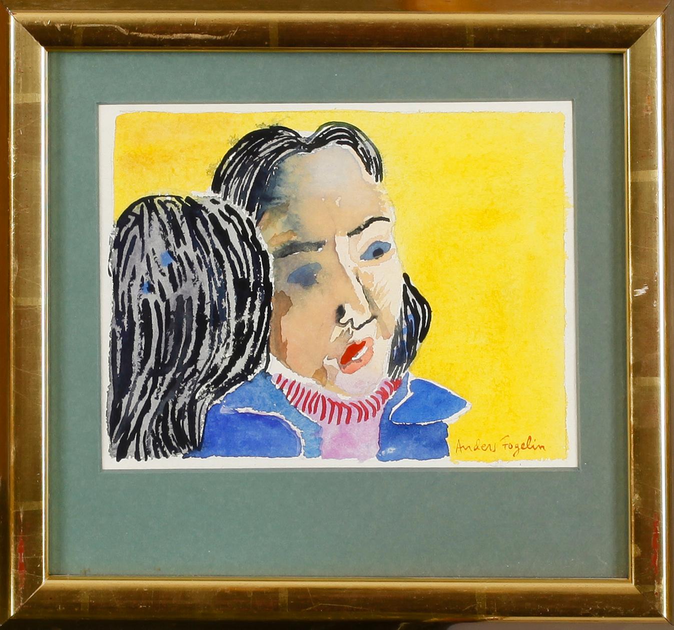 ANDERS FOGELIN, akvarell, signerad.
