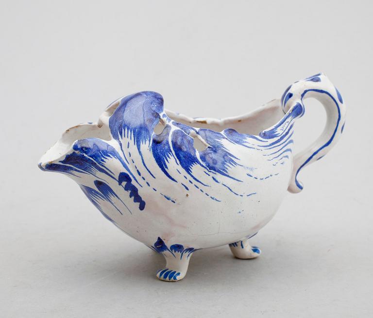 SÅSSKÅL, fajans, rokokostil, 1800-/1900-tal.