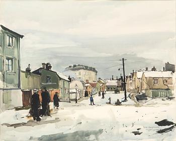 Erik Langemark, "Baggensgatan".