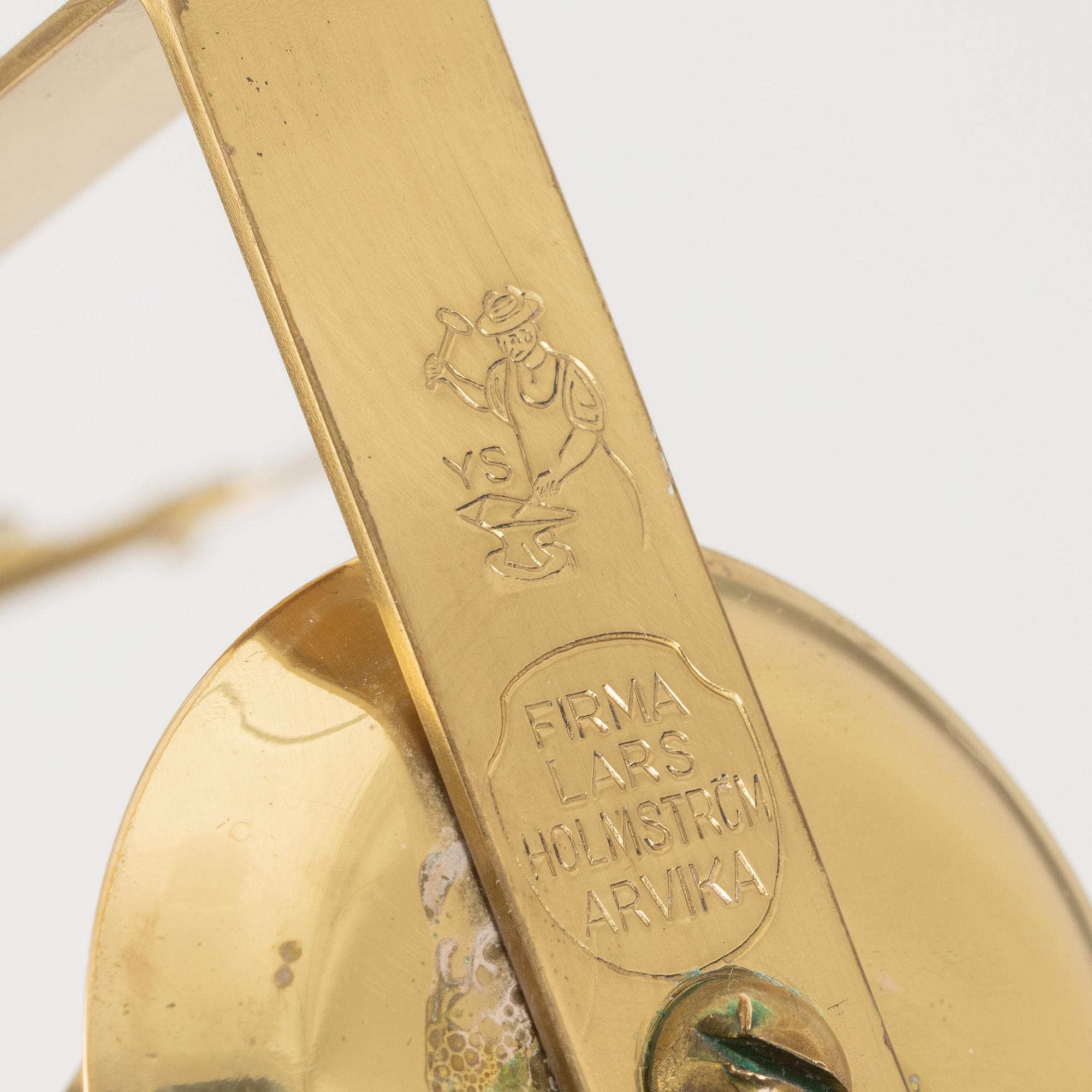 Lars Holmström, a pair of wall sconces, Firma Lars Holmström, Arvika, second half of the 20th Century.