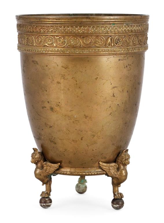 A French 19th cent bronze pot.
