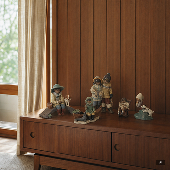 Lladró, five figurines, including "Arctic friends", "Arctic allies", "The old fishing hole", Spain.