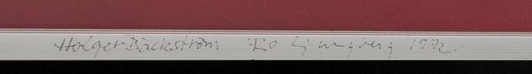 BECK & JUNG, a signed, dated 1972 and numbered 2/10 multiple.
