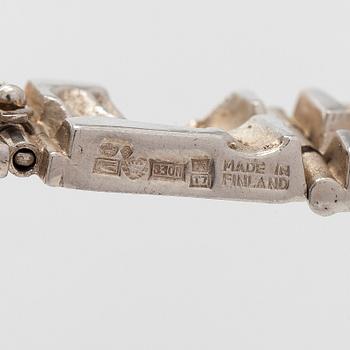 Jorma Laine, armband, silver, Kultateollisuus 1972.
