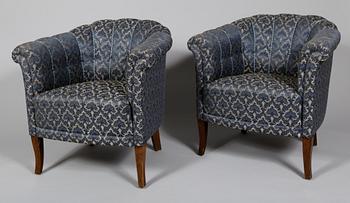 FÅTÖLJER, 1 par, 1900-talets mitt.