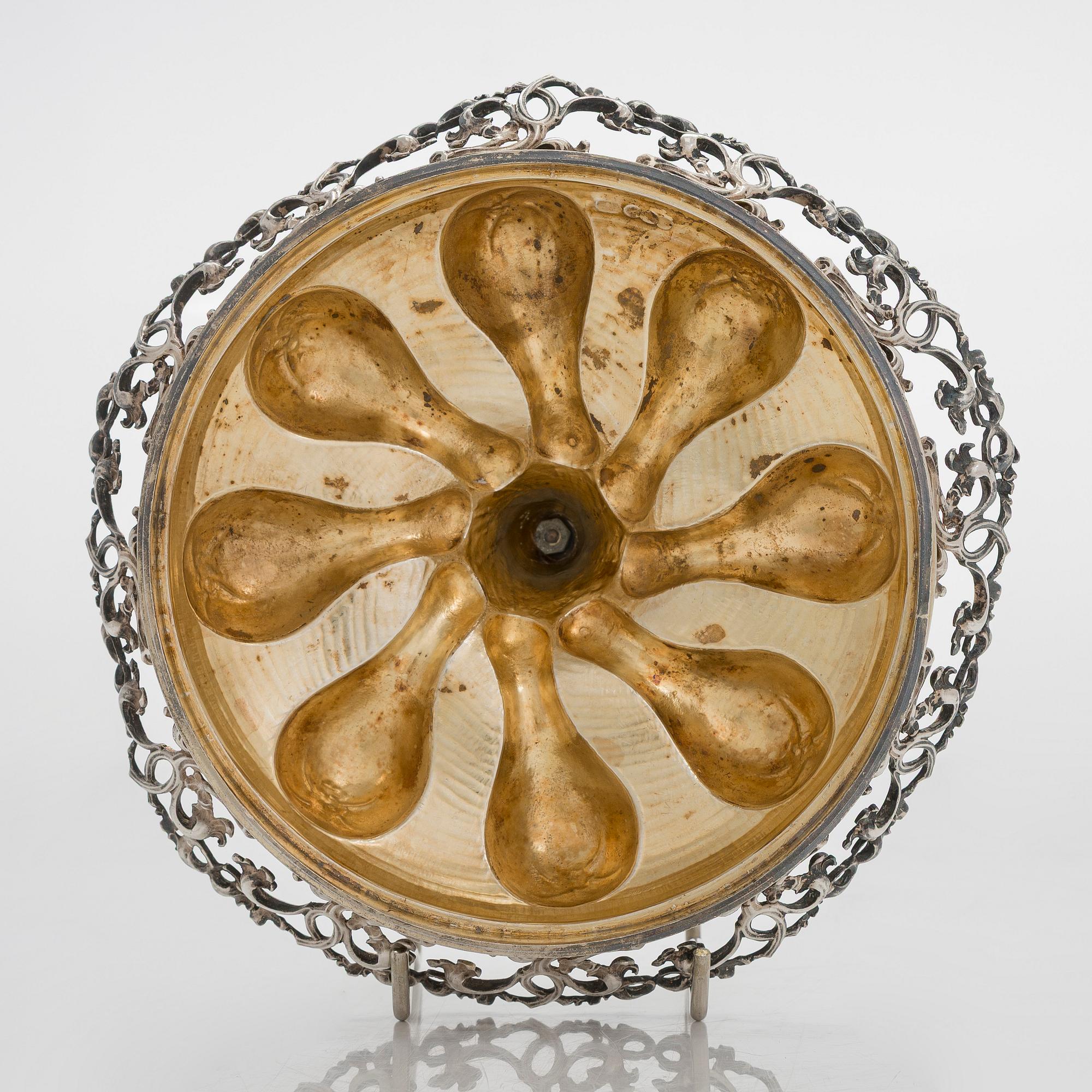 An early 20th-century parcel-gilt silver standing cup, maker's mark presumably Ludwig Neresheimer & Co, Hanau, Germany.
