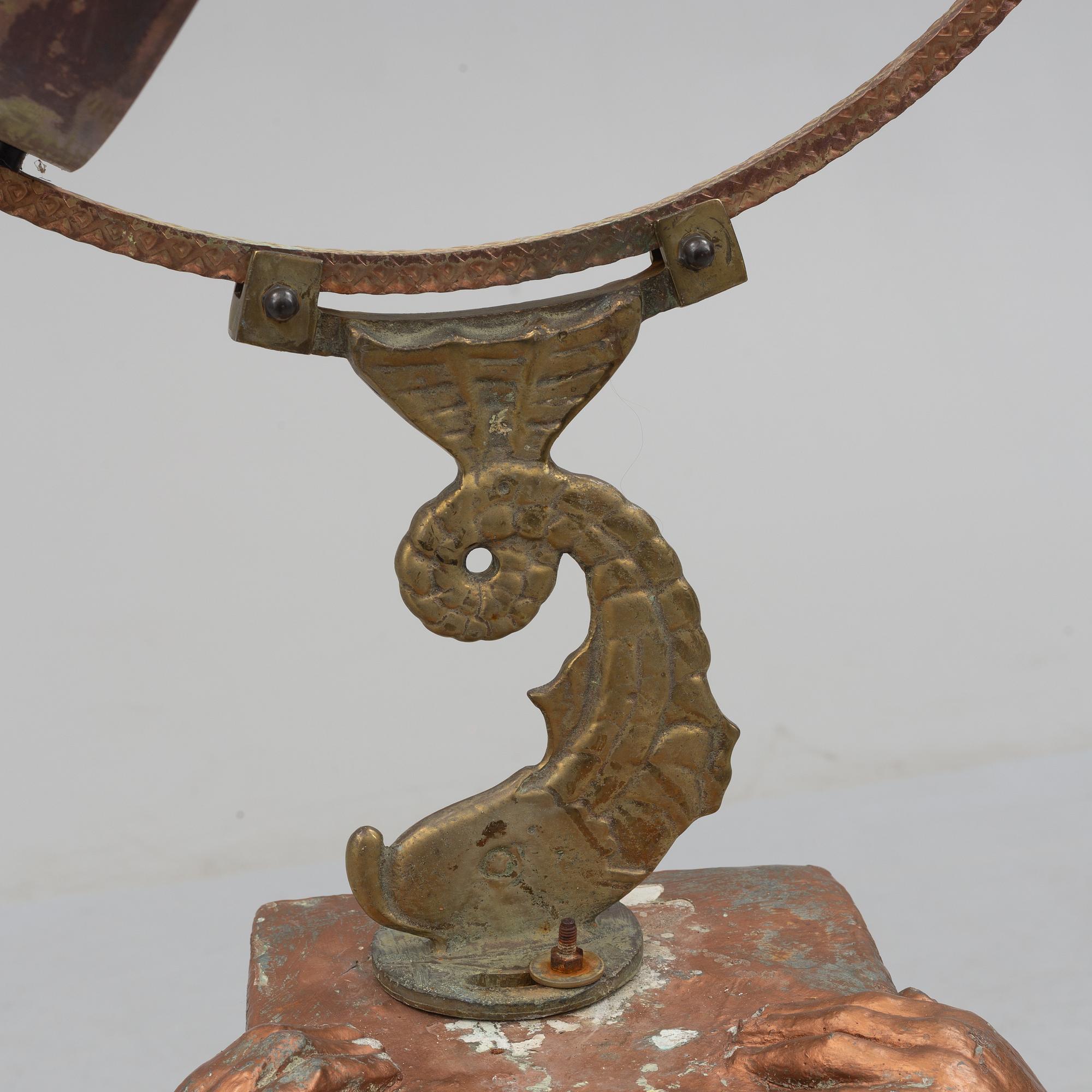 GINO MANCA, a concrete sculpture/pedestal, signed and dated 1971.