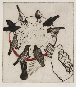 Hans Wigert, Pecking birds.
