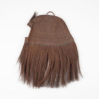 A Japanese horse hair rain hat, Meiji (1868-1912).