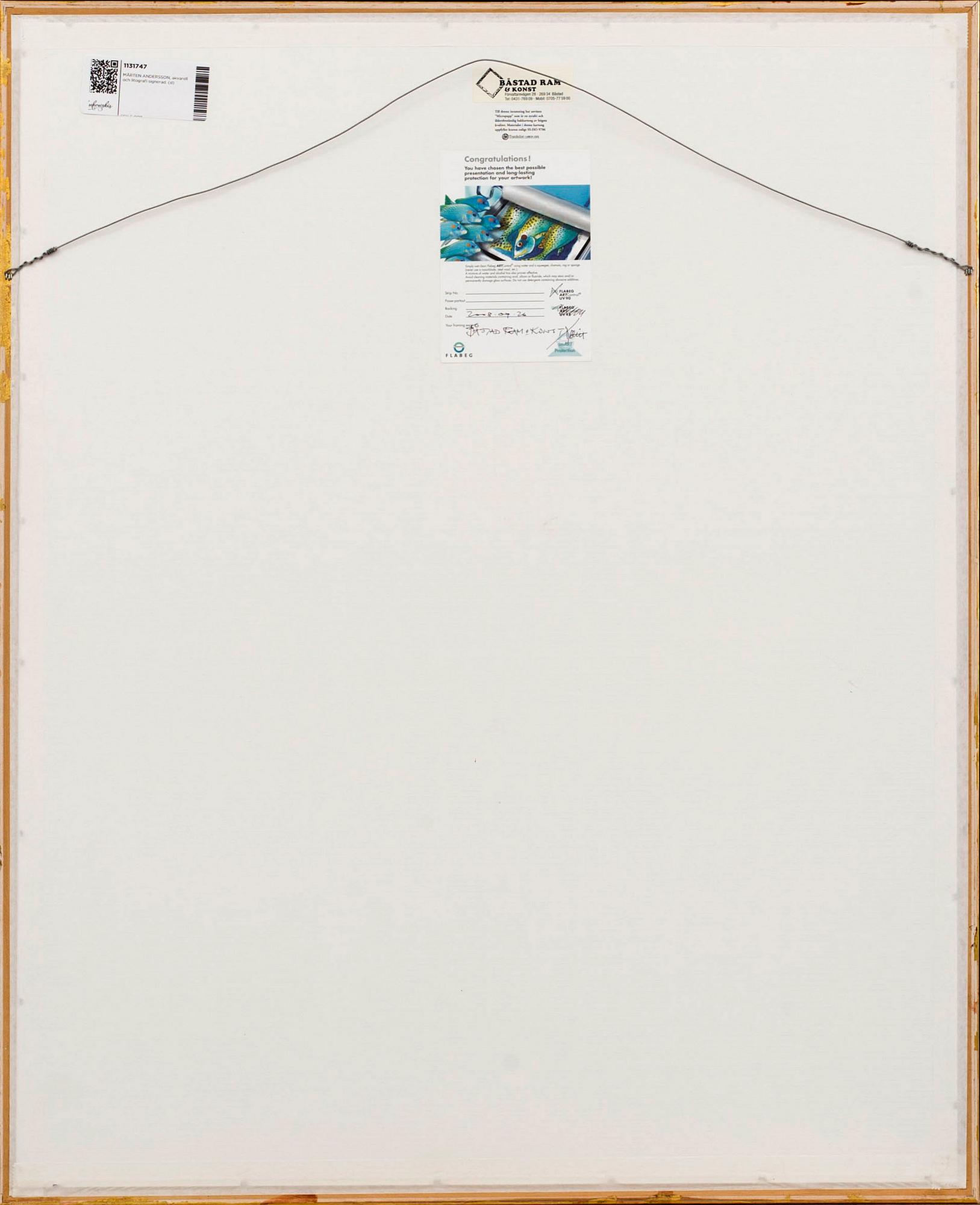 MÅRTEN ANDERSSON, akvarell och litografi signerad.